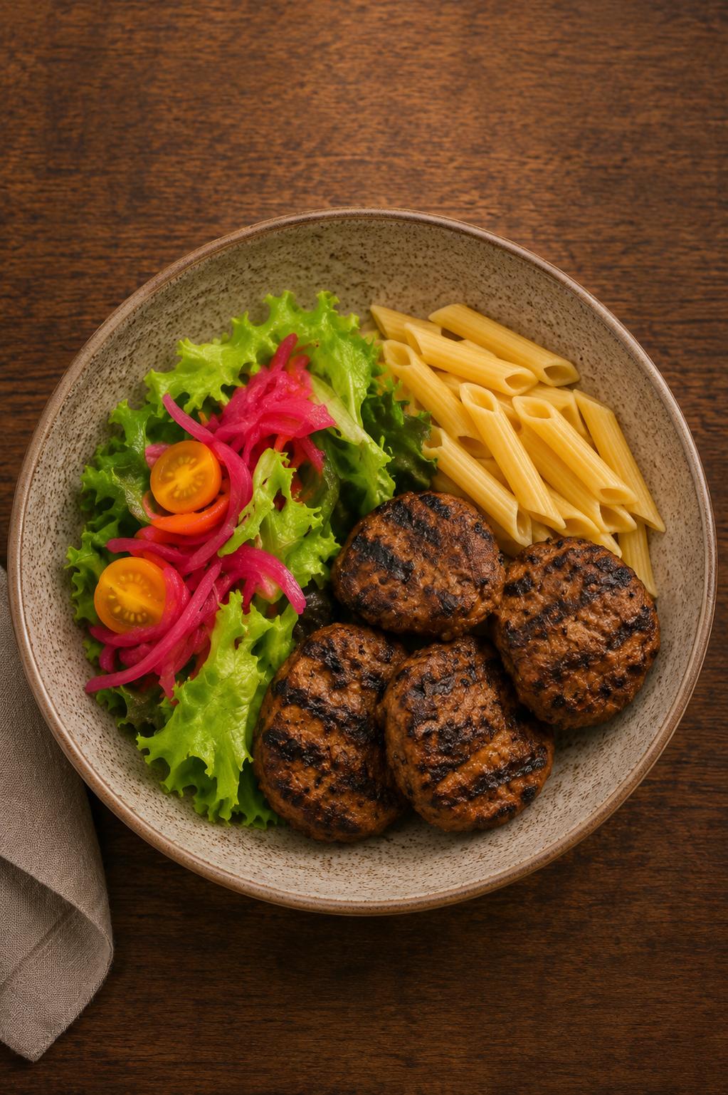 Makarna Köfte Bowl