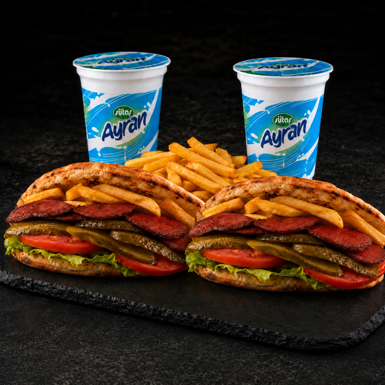 2'li Yarım Sucuk Ekmek Menü